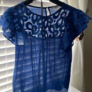 Mine Royal Blue Lace Women's Blouse